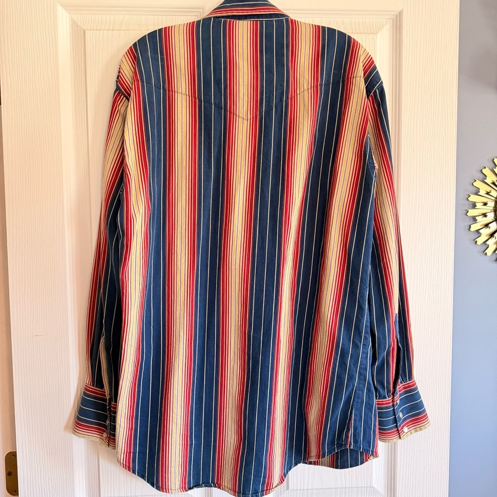 VINTAGE 90s Wrangler Pearlsnap - Picture 3 of 4